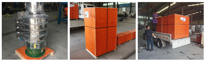 全不銹鋼振動篩包裝，裝箱，裝車。