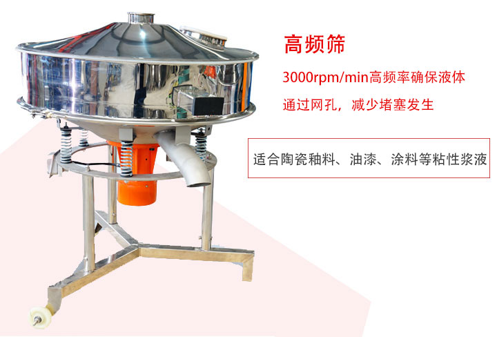 該產(chǎn)品是針對(duì)漿液過(guò)濾設(shè)計(jì)的一種高頻篩分機(jī)。