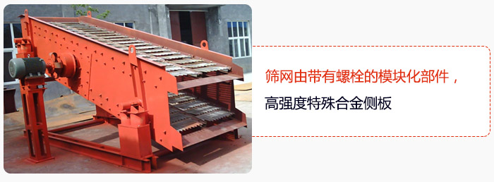 篩網(wǎng)由帶有螺栓的模塊化部件，高強度特殊合金側(cè)板