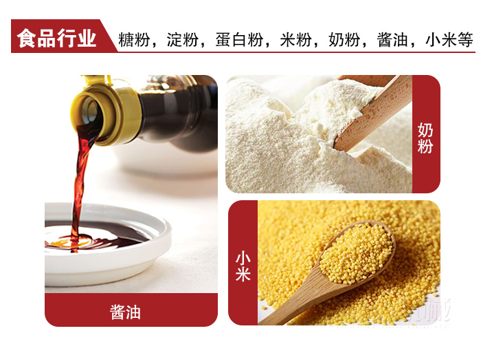 全不銹鋼食品振動篩可用于糖粉，小米，淀粉，蛋白粉，米粉，奶粉，醬油等物料